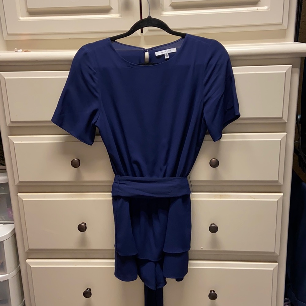 Romper with button closure